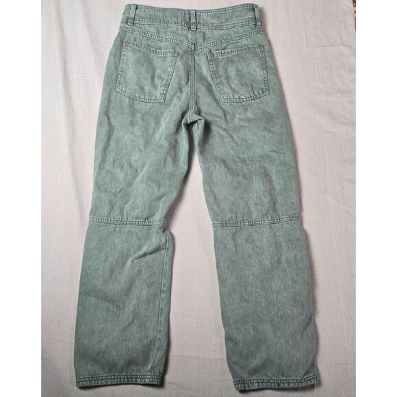 BDG Faded Green Acid Wash Denim Grunge Mom Jeans Womens Size 30 - Picture 2 of 16